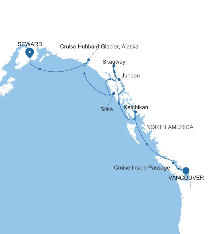Alaska Cruise Map