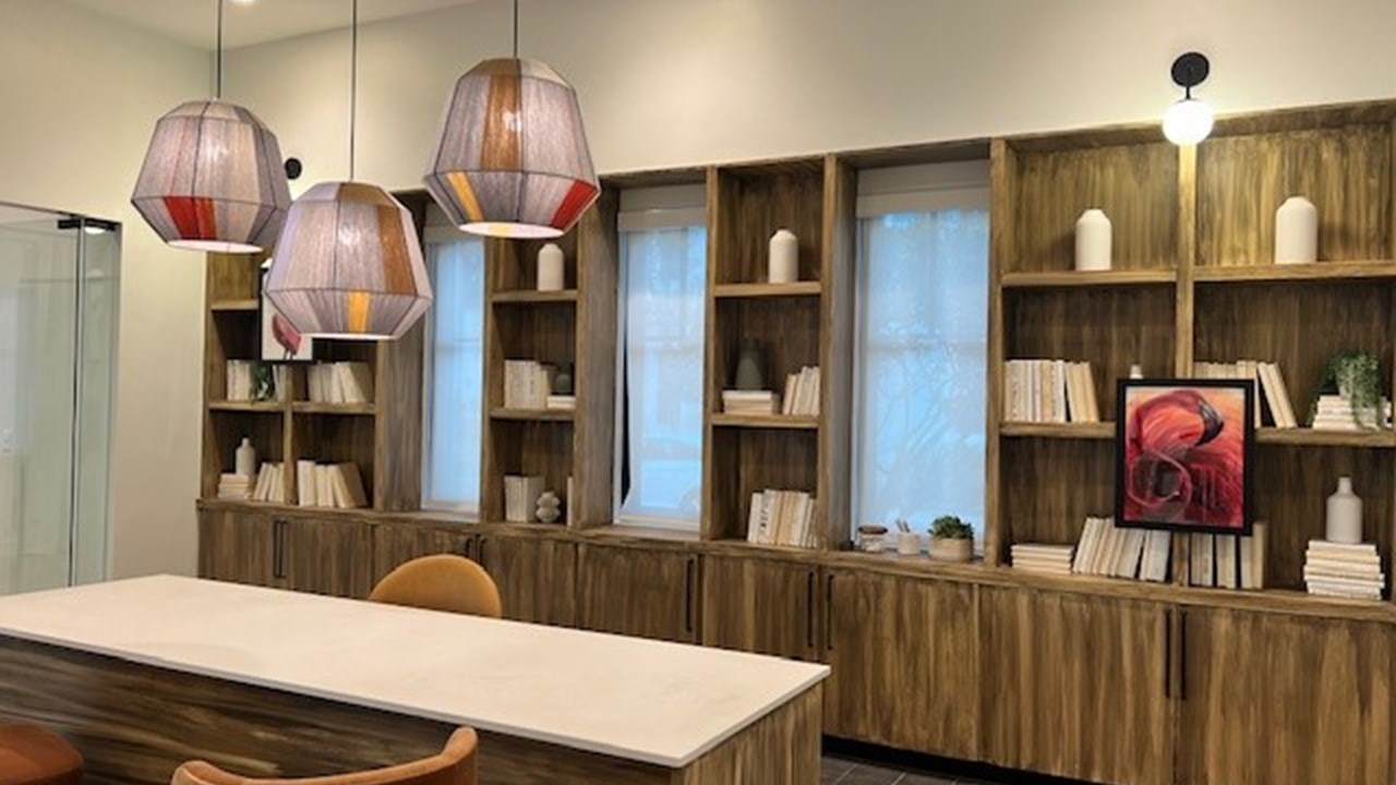 Leasing Office Renovation Custom Cabinets