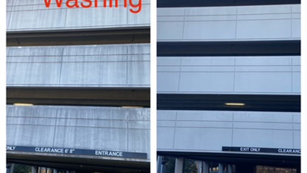 Commercial Cleaning - Parking Deck