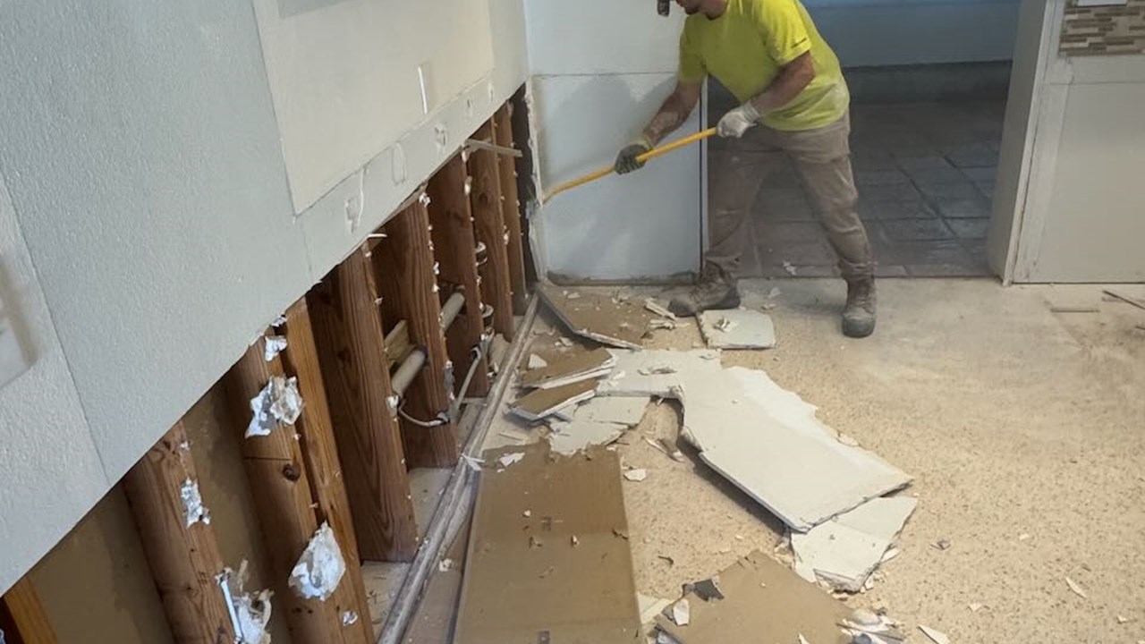 Living Room Flood Cleanup