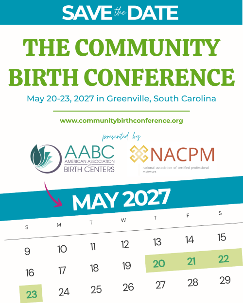 Save the date for the Community Birth Conference - May 20-23, 2027