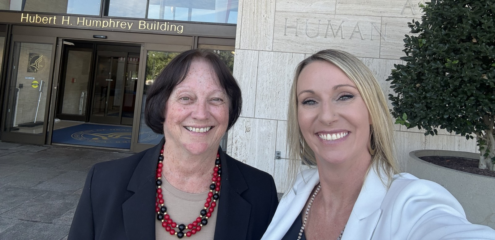 Deb Jessup and Ashley Jones at HHS Headquarters