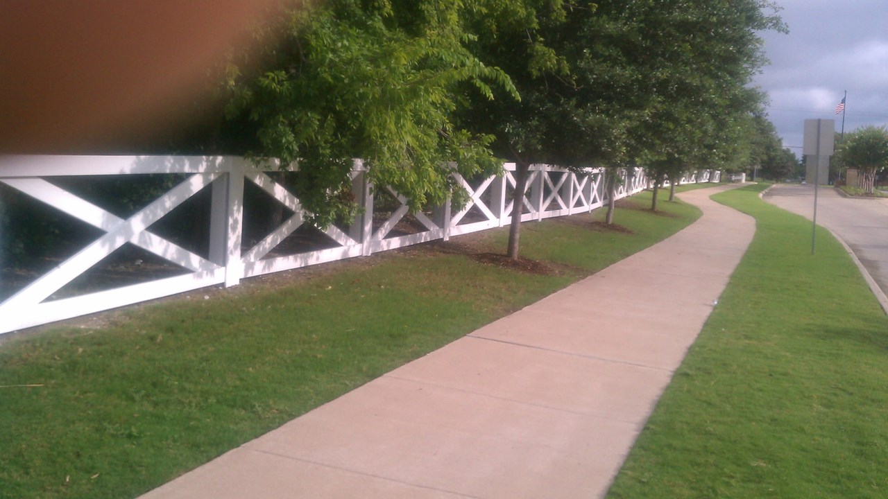 Wood painted fence