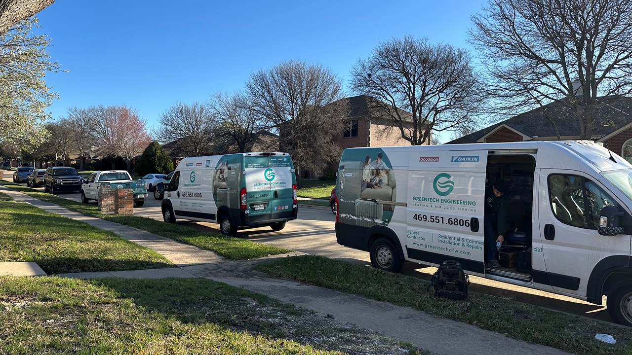 Greentech Engineering Professional HVAC Fleet Serving the DFW Metroplex