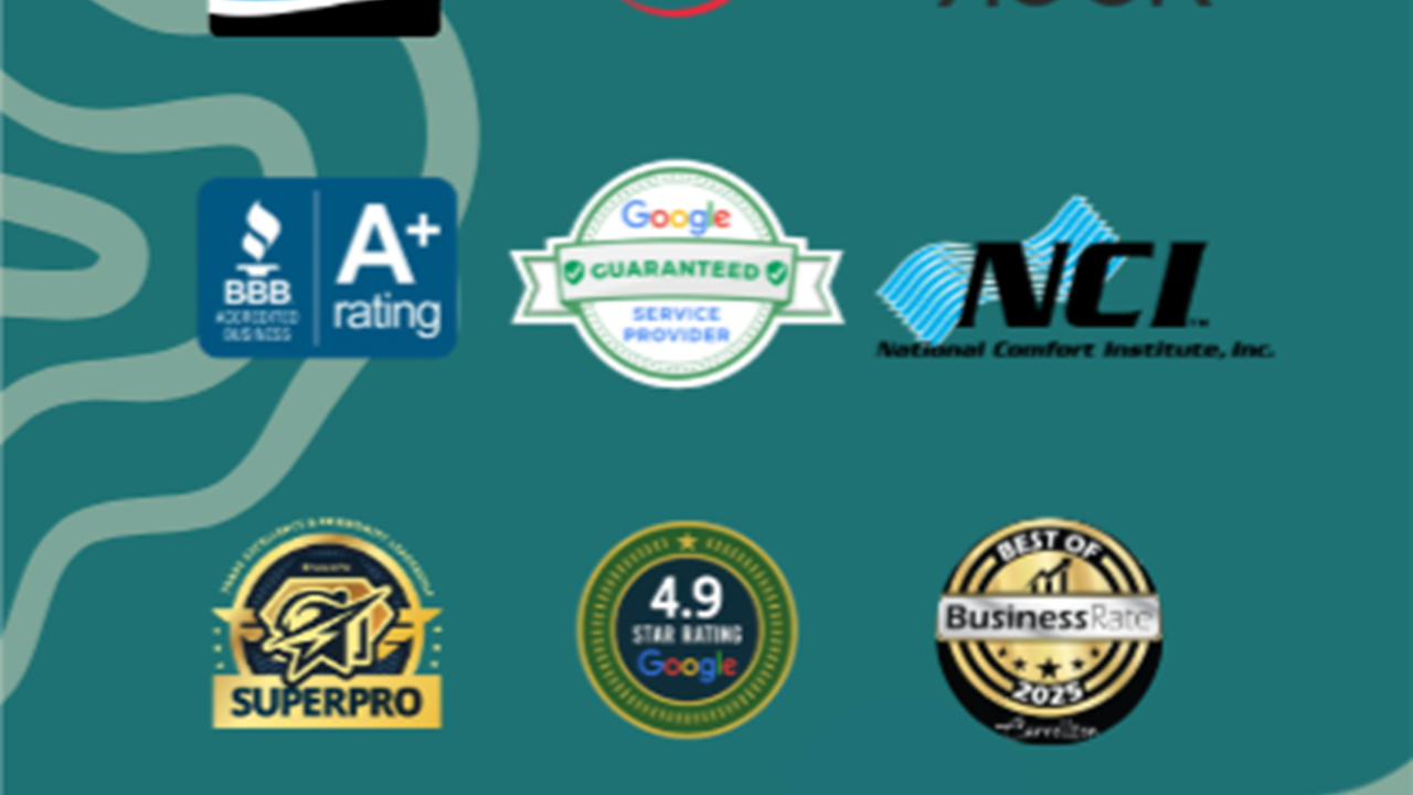 Greentech Engineering HVAC Industry Certifications: Oncor, Daikin Comfort Pro, NCI, ACCA, and BBB A+