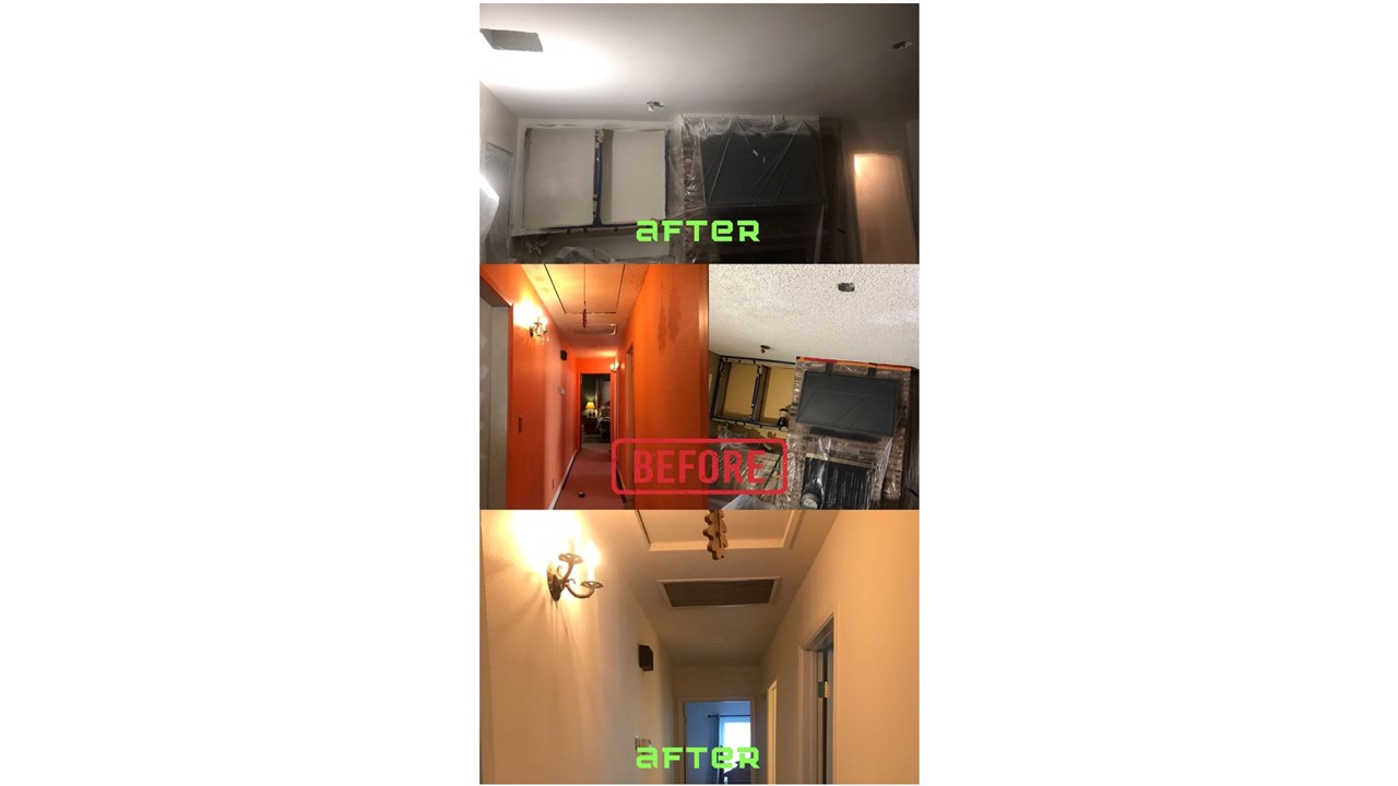 Popcorn Ceiling removal / Smoothing ceiling 