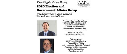 2020 Election & Government Affairs Recap (Virtual Supplier Partner Meeting)