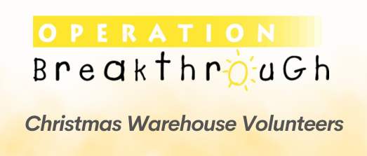 Operation Breakthrough Warehouse Volunteer Sign up  