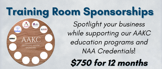 2026 AAKC Training/Presentation Room Sponsor Board