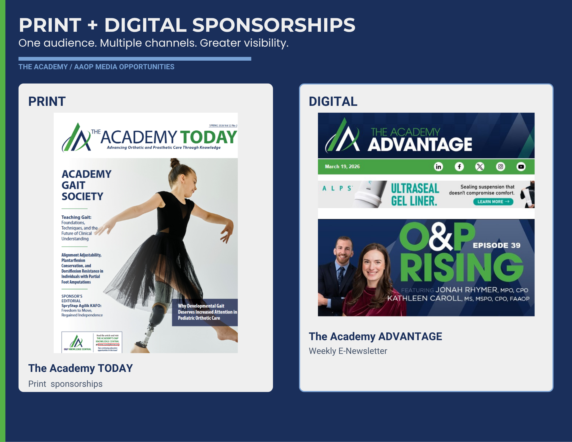 Print and Digital Media options