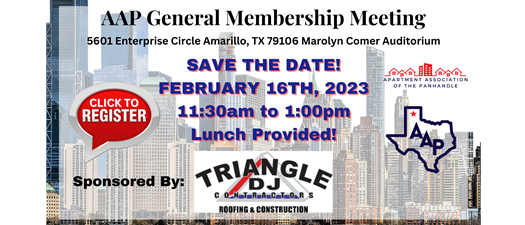 February 16th General Membership Luncheon