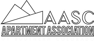 Apartment Association of Southern Colorado AASC black and white logo