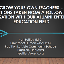 Grow Your Own Teachers. Actions Taken From Alumni Entering the Education Field