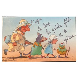 l'ogre le loup la petite fille et le gâteau