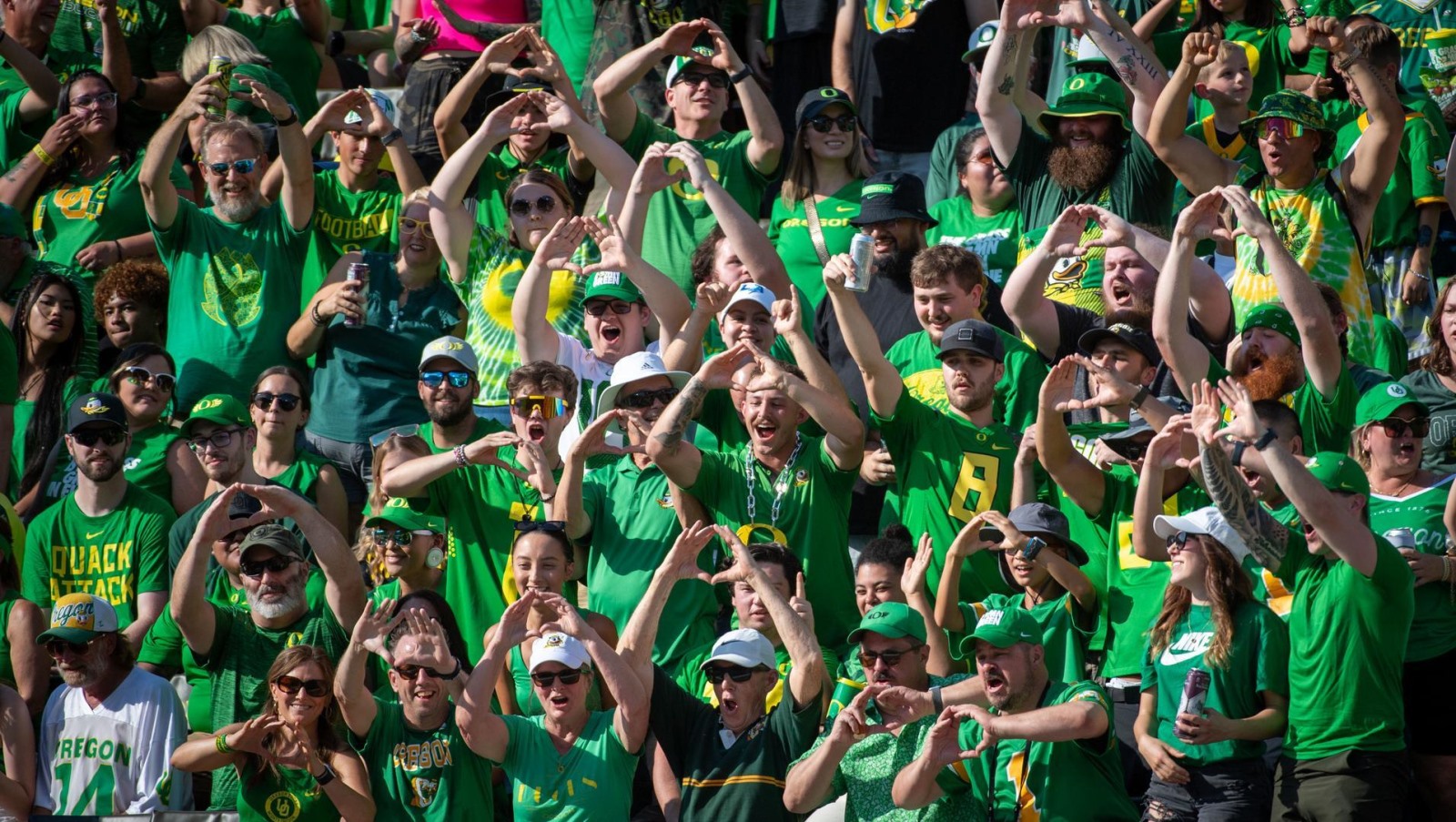 Oregon football fans in Autzen