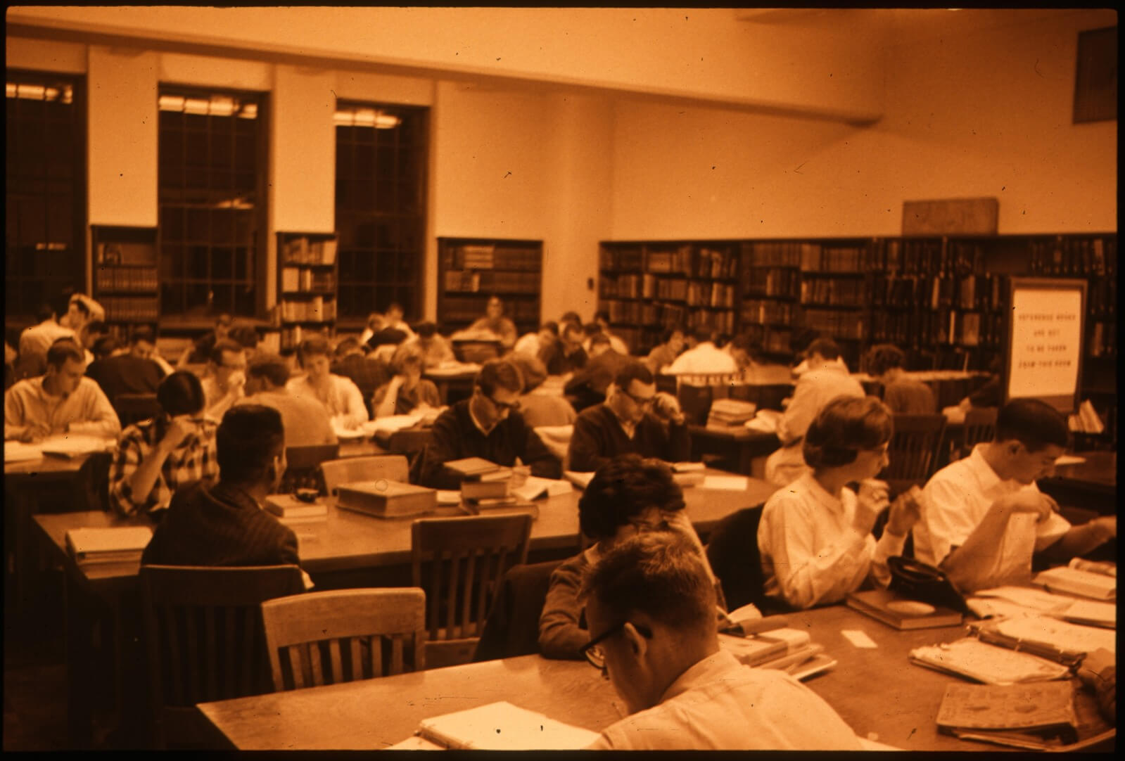 1965 Students in Library