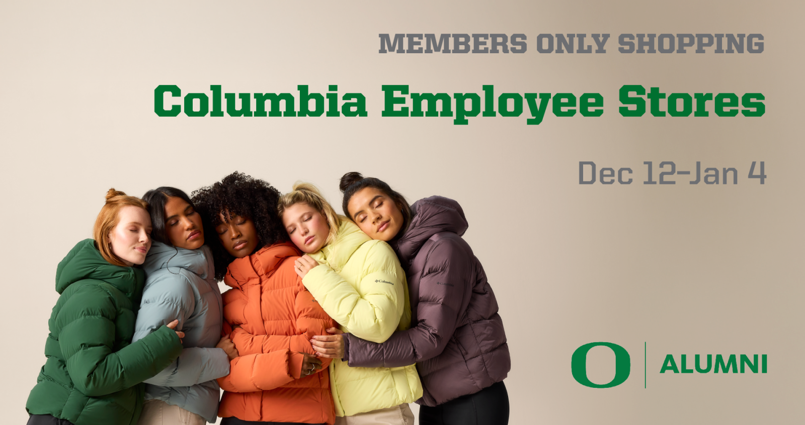 Memberss Only Shopping Columbia Employee Store Dec 12–Jan 4