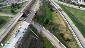 Completed interchange at Interstate 39-90 and Madison's Beltline Highway