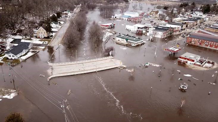 Pre-construction flooding in Darlington, Wisconsin