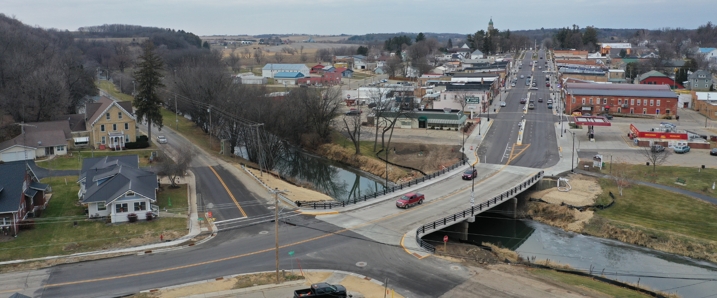 State Highway 23 features an improved bridge deck across the Pecatonica River.