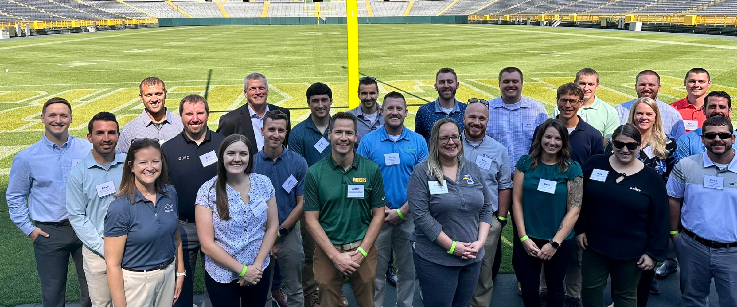 The Class of 2025 pictured at Lambeau Field