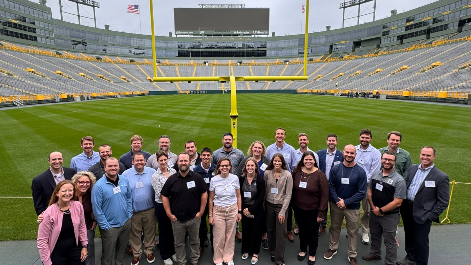 Leadership Institute Class of 2027 participants pose together during their opening session.
