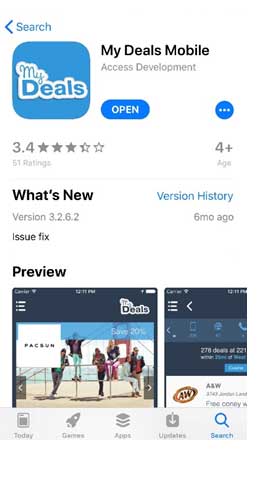 My Deals App Screen Shot 1