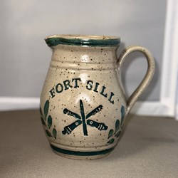 Stoneware Pottery Pitcher blue