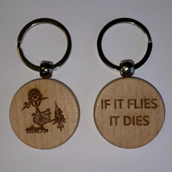 Oozlefinch Wooden Keychain - Round