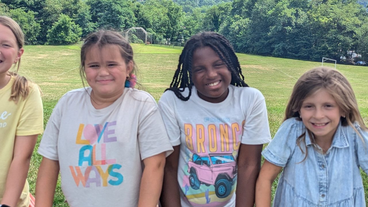 Center School students enjoying recess on out 14 acre grounds. 