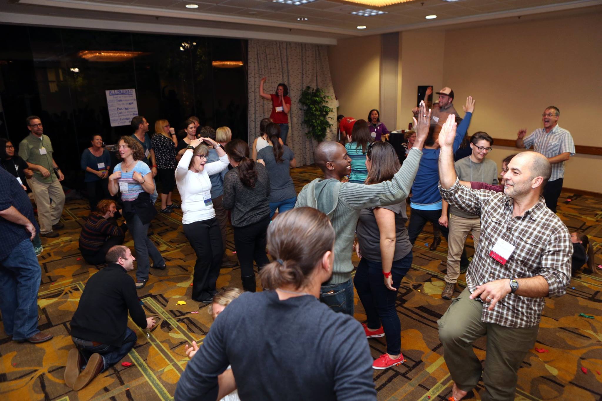conference attendees during an interactive activity