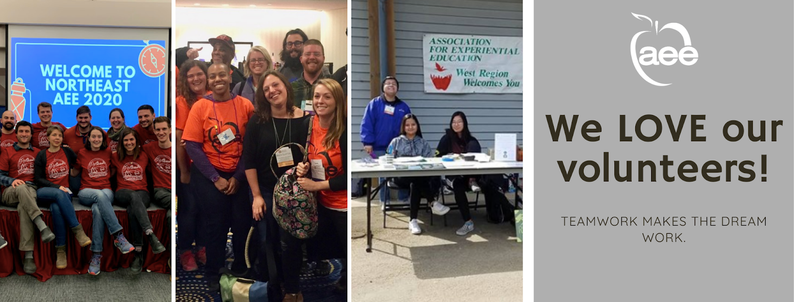 volunteers at aee conferences