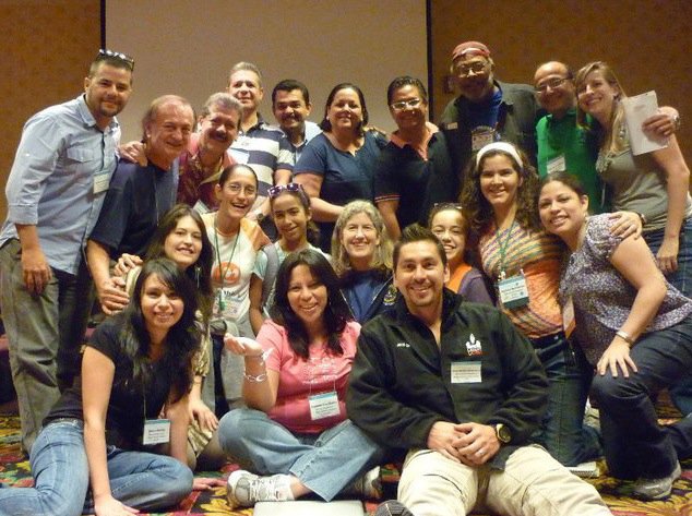 group of mid-south region conference attendees posing and smiling