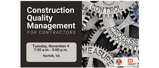 CQM-C Construction Quality Management for Contractors Norfolk (11/04/25)