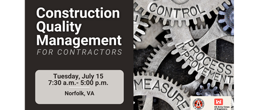 CQM-C Construction Quality Management for Contractors Norfolk (7/15/25)