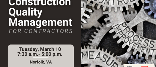 CQM-C Construction Quality Management for Contractors - Norfolk 3/10/26