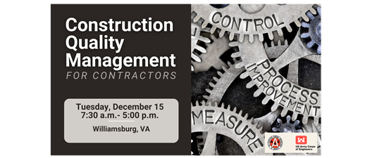 CQM-C Construction Quality Management for Contractors - Williamsburg 12/15/26