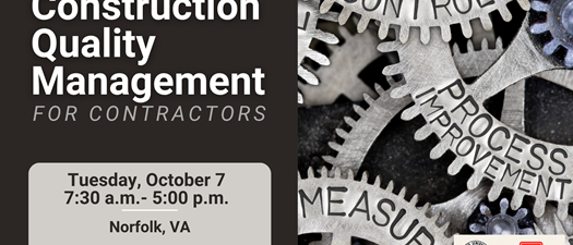 CQM-C Construction Quality Management for Contractors Norfolk (10/07/25)