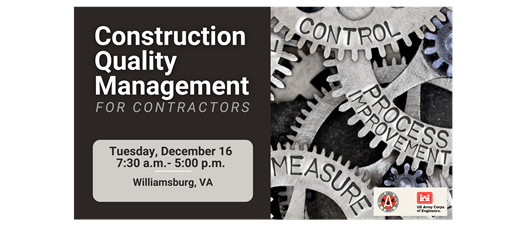 CQM-C Construction Quality Management for Contractors Williamsburg 12/16/25