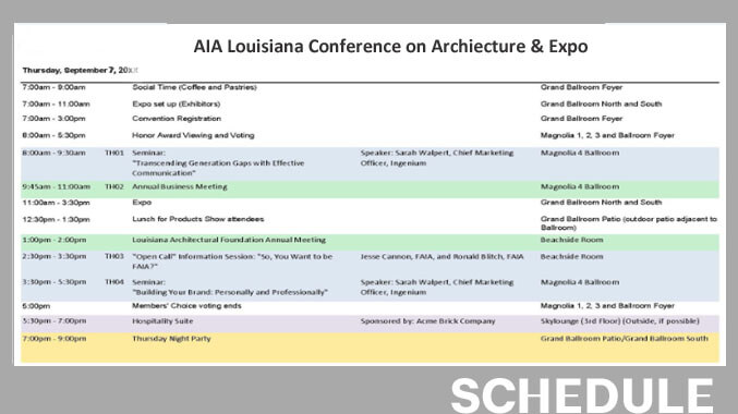 Conference Schedule with Details