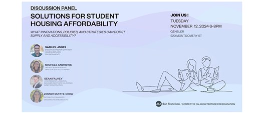 Solutions for Student Housing Affordability - Panel Discussion