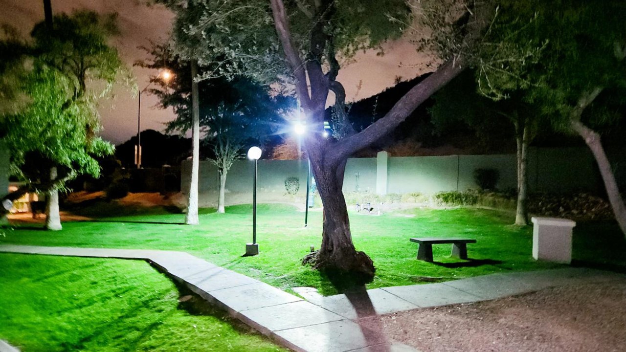 Common area solar light pole