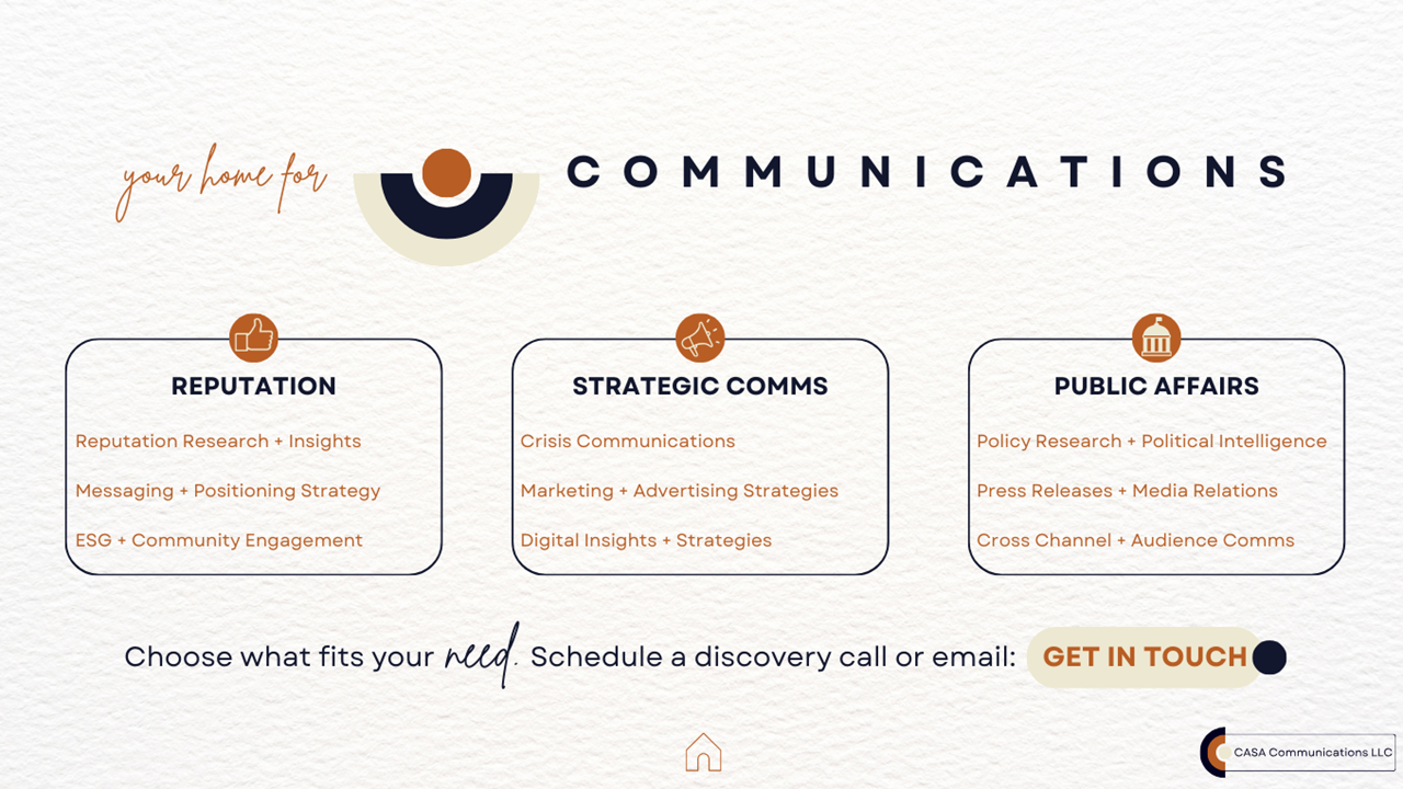 Communications consulting offerings