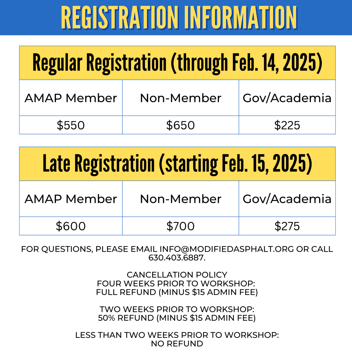 2025 Workshop Registration