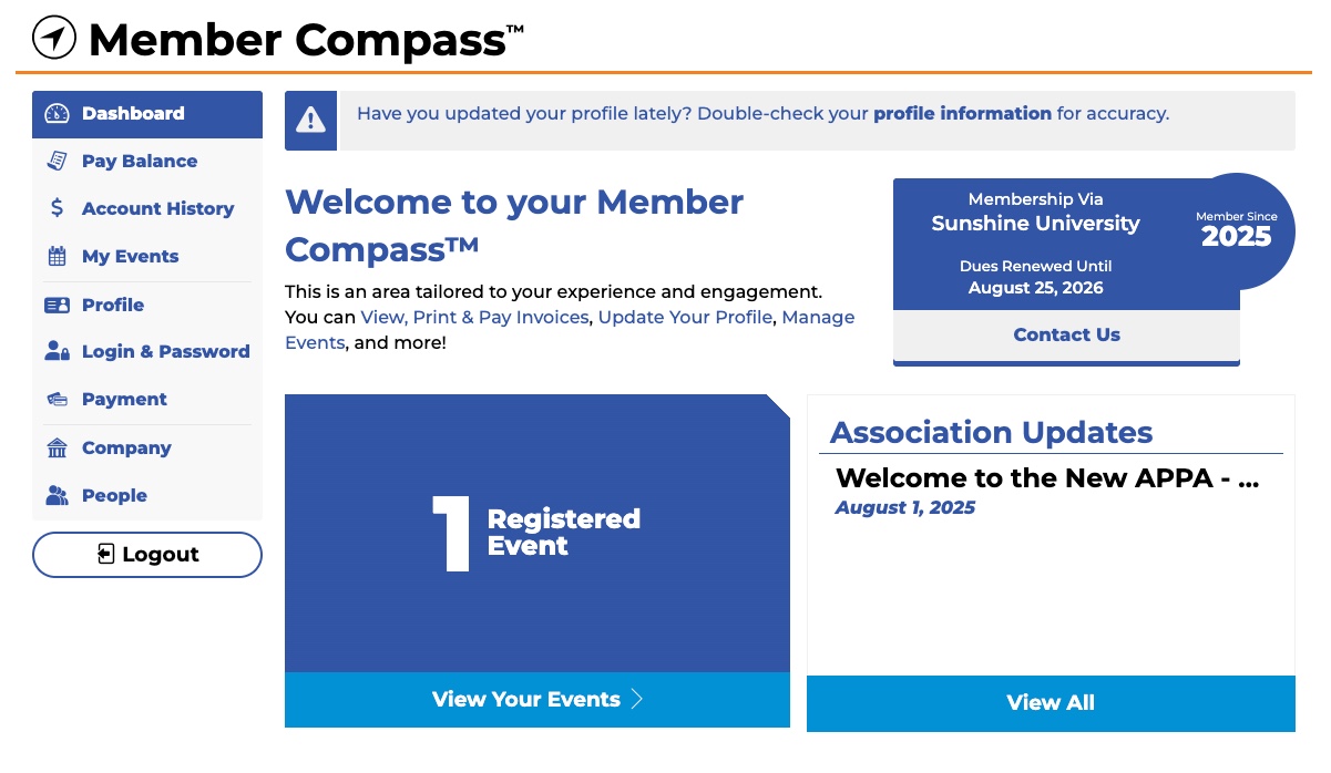 Member Dashboard