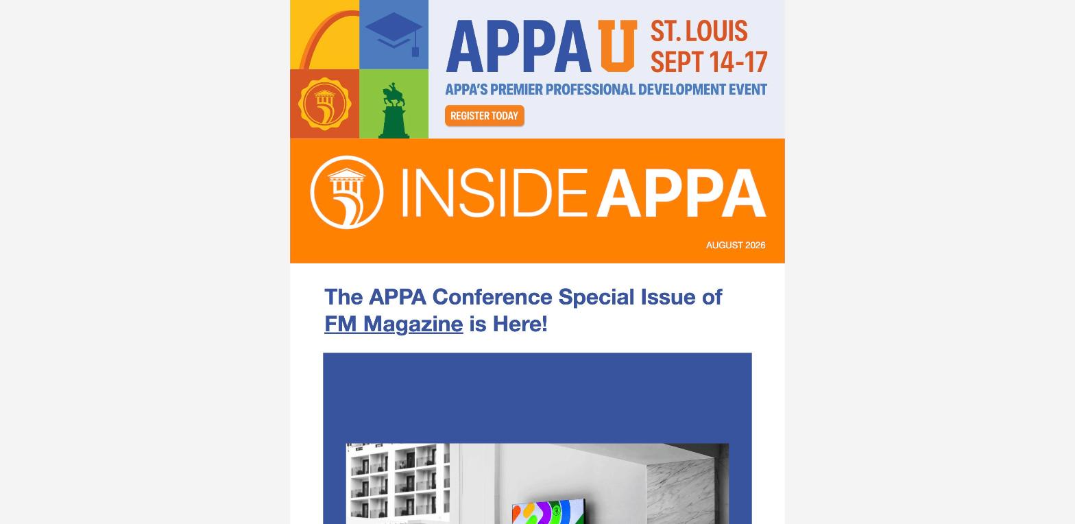InsideAPPA August 2026 issue preview
