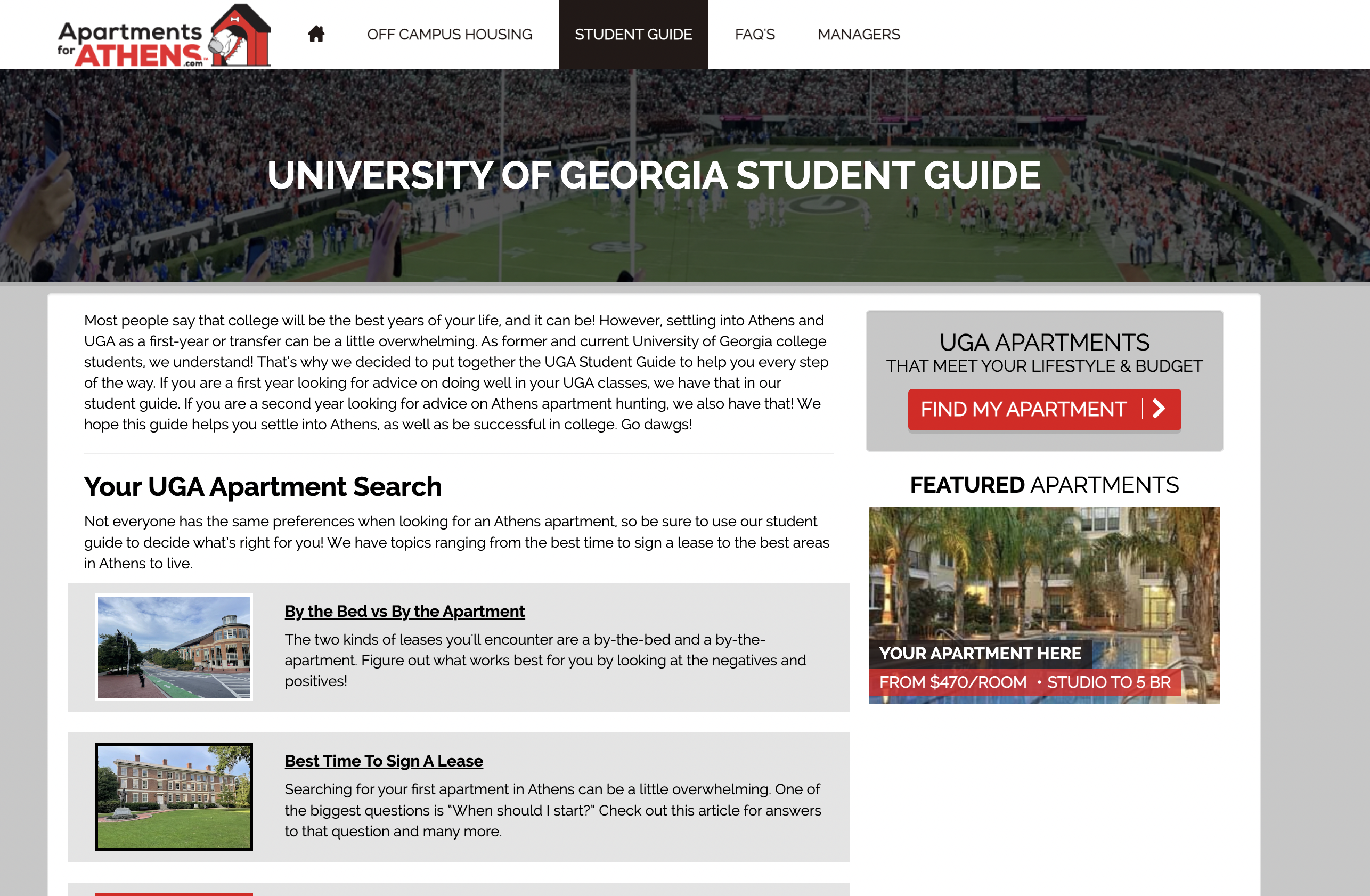 University of Georgia student guide.