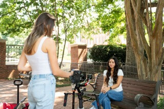 ApartmentsForClemson team filming on campus