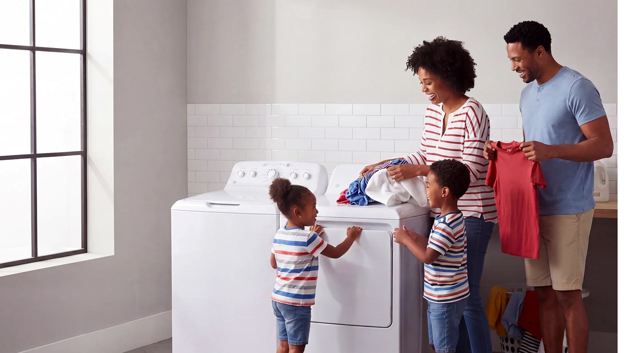 Family Using In-Home Machines 