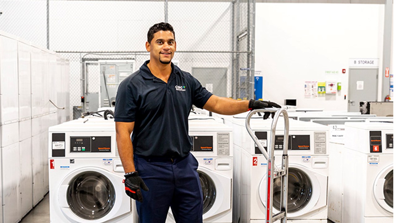 CSC Service Tech Installing Machines 